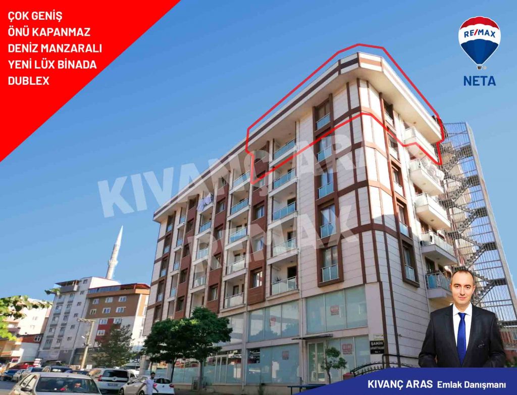 Gebze Köşklü çeşme satılık dublex 250 m2 Deniz manzaralı